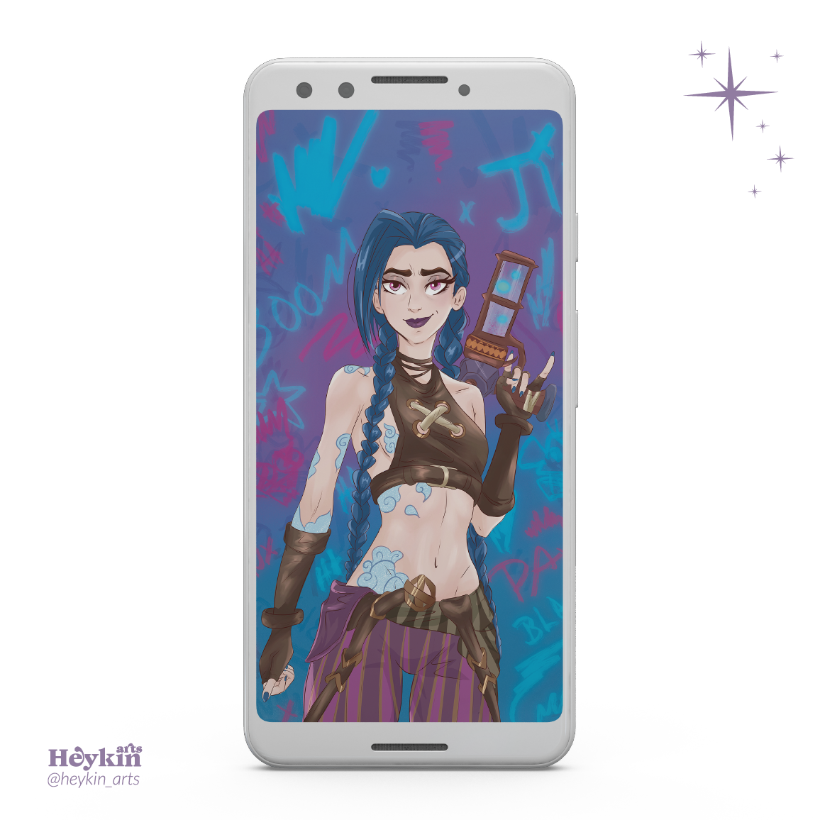Fondo telefono Jinx-Heykin art
